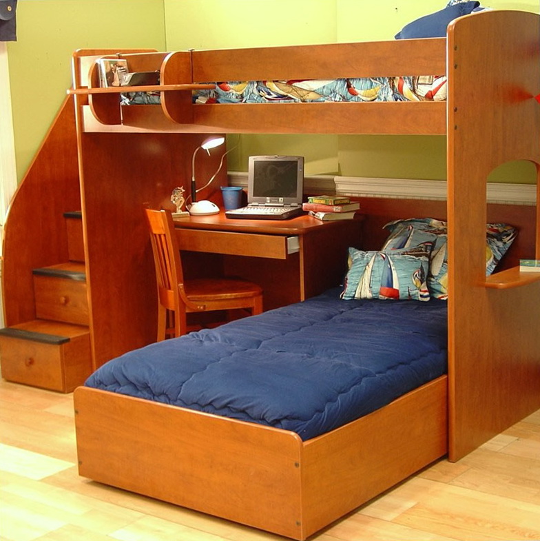 Bunk Bed With Stairs And Desk