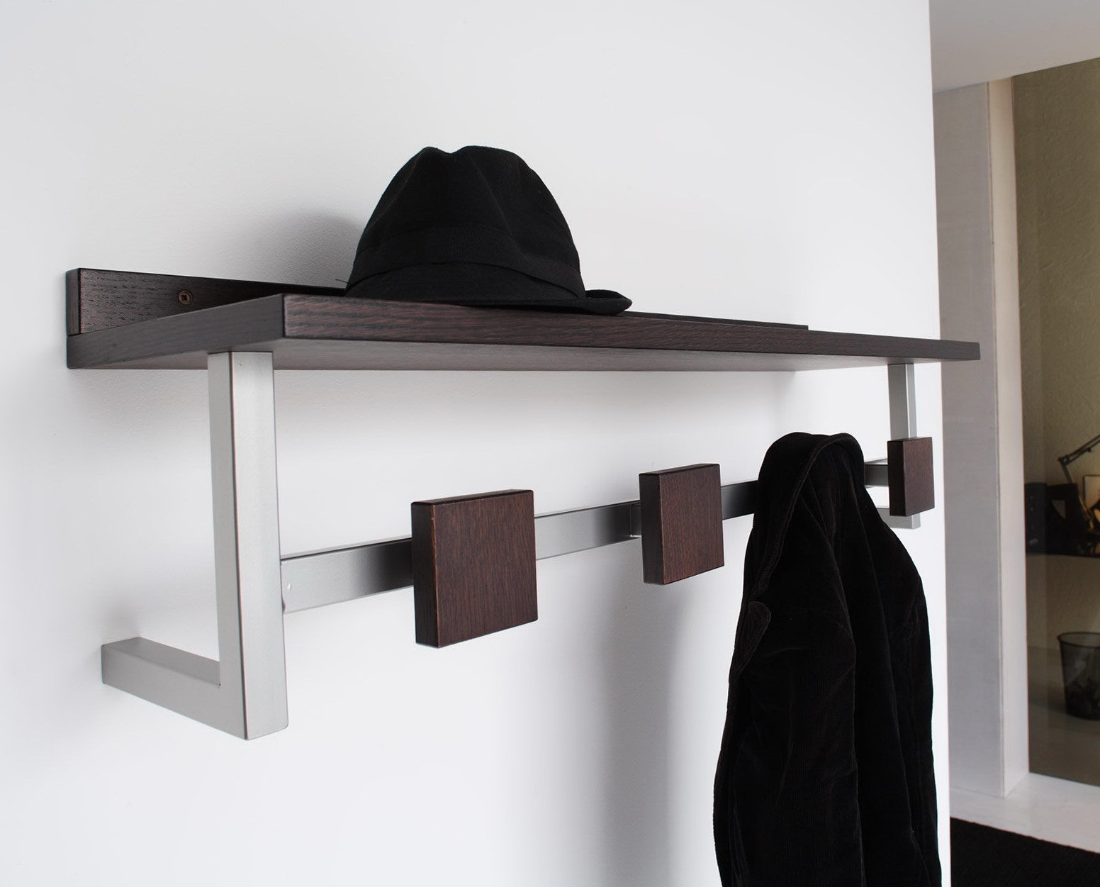Commercial Wall Mounted Coat Rack With Shelf Wall Shelves