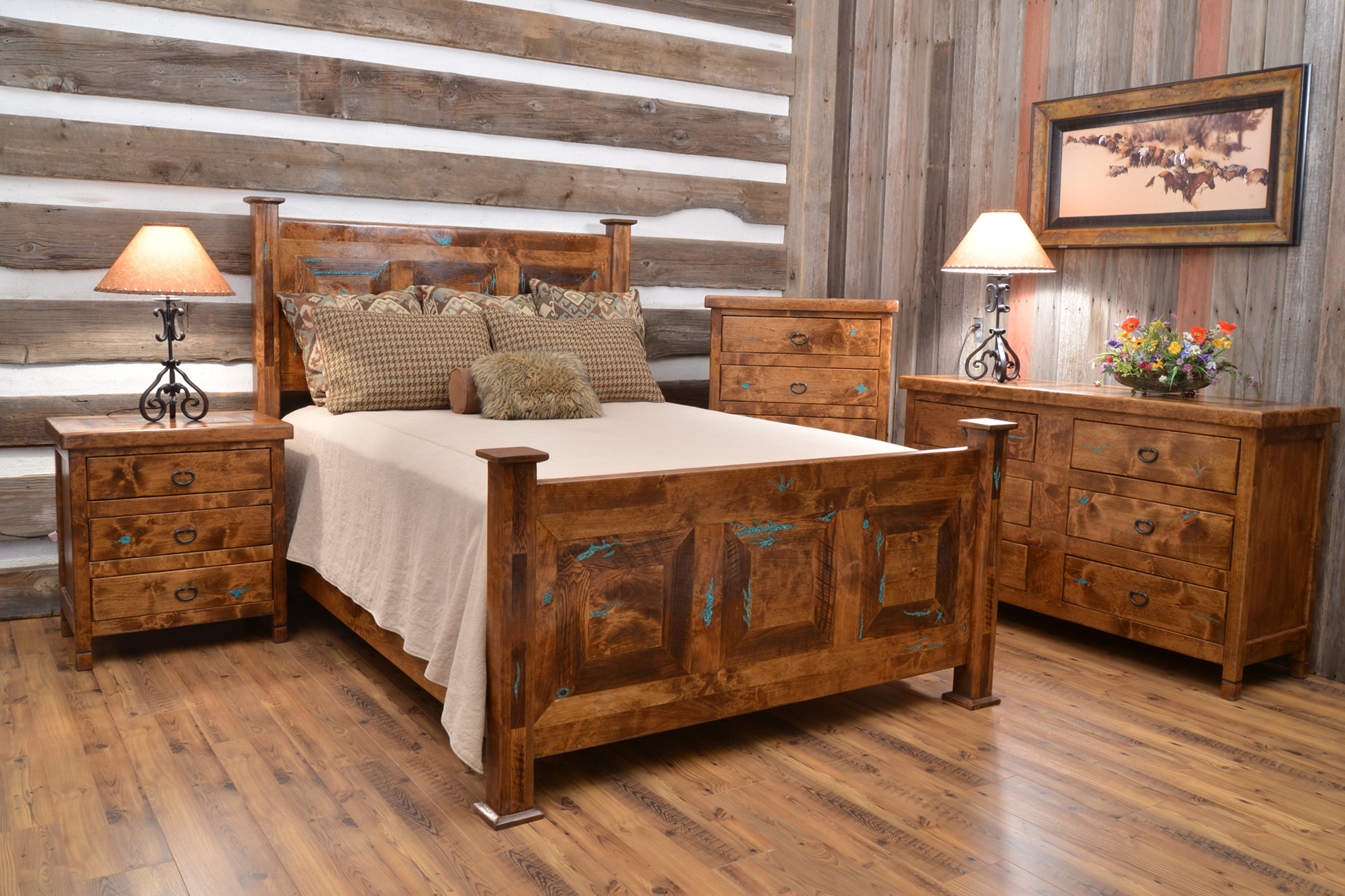  Turquoise Rustic Bedroom Furniture  Home Design Ideas