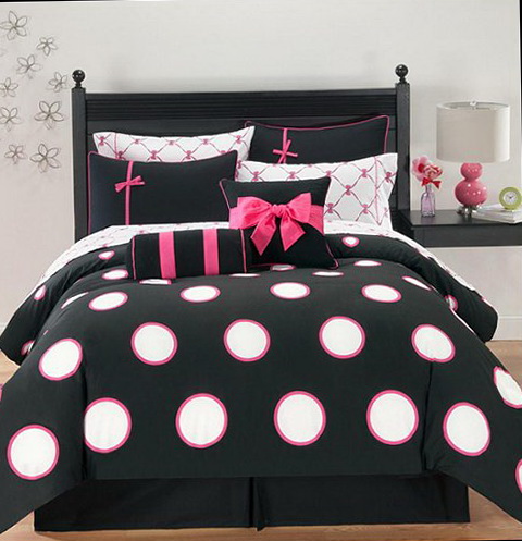 Pink And Black Bedding For Teenage Girls